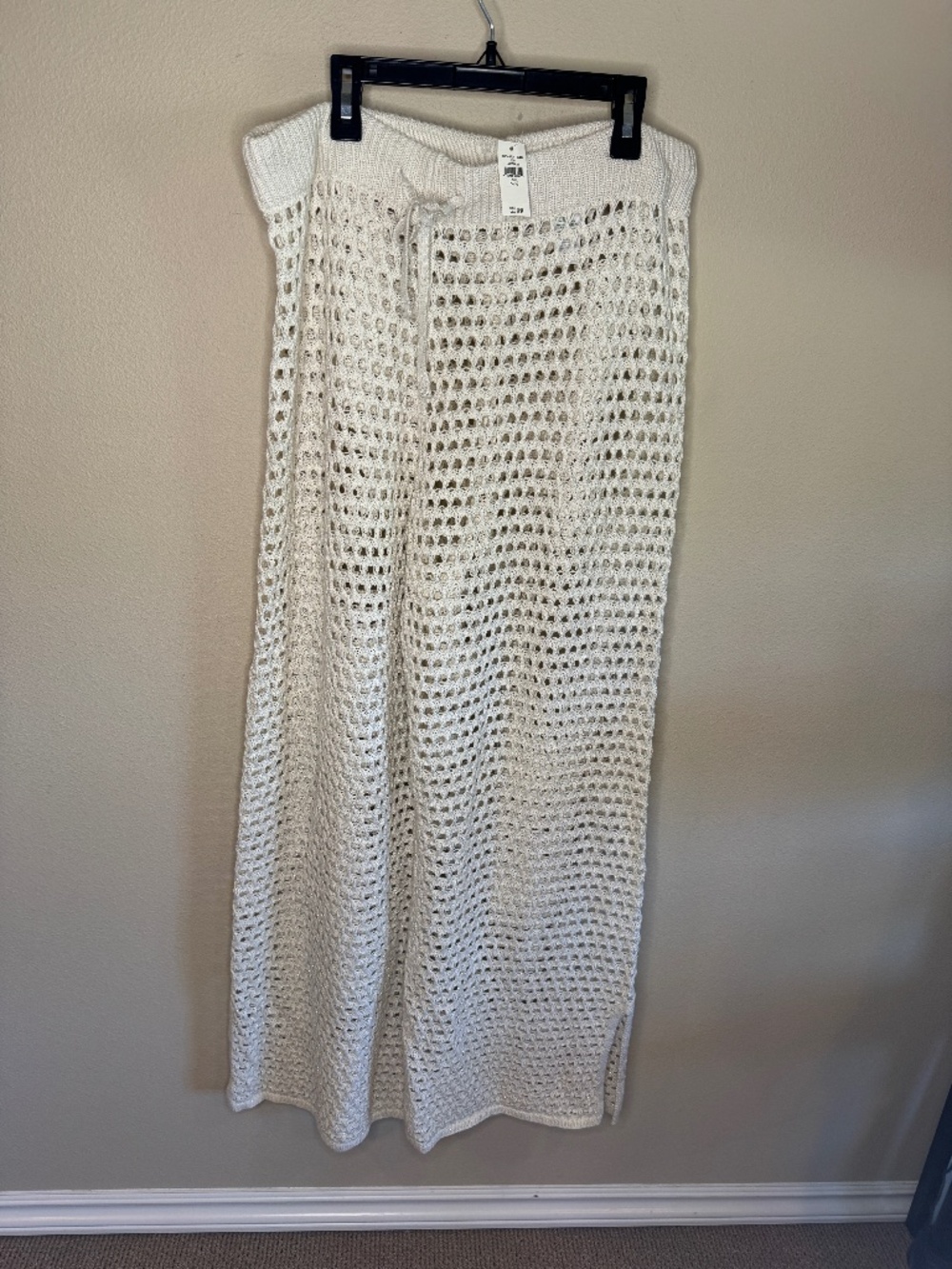 NWT Aerie Crochet Vacay Pant in Natural Sparkle. XL